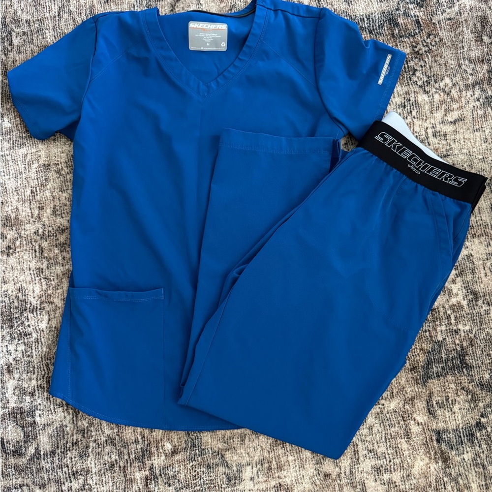 Skechers Vibrant Blue Scrub Set